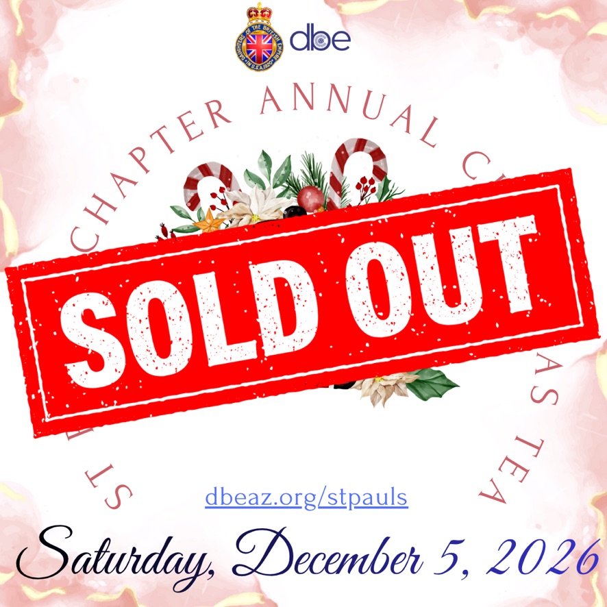 st paul's chapter annual christmas tea - sold out
