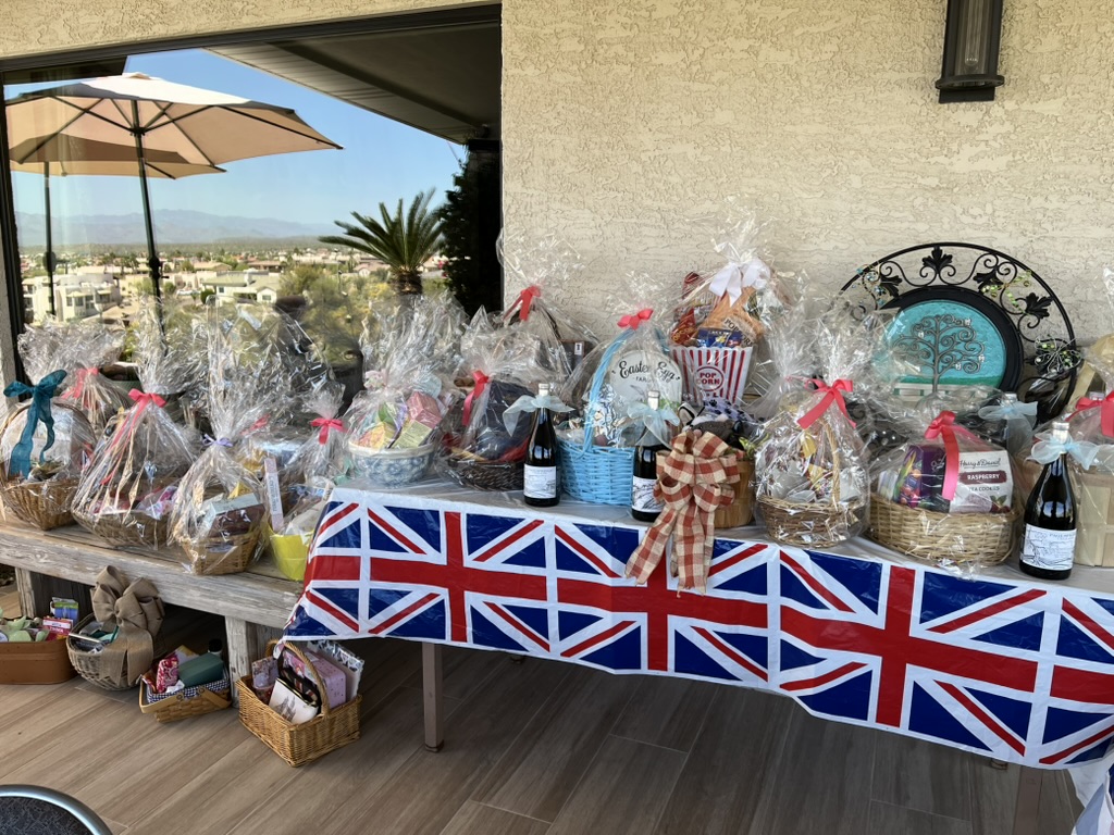raffle baskets table